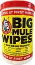 Mule Head Brand XL Heavy-Duty Cleaning Wipes All-Purpose Wipes for Garage, Grease, Ink, Paint &