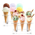 Youeon 2 Pack Acrylic Ice Cream Cone Holder with 6 Holes, Clear