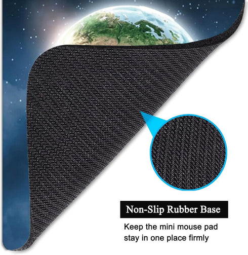 Small Mouse Pad, Mini 6 x 8 Inch with Non-Slip Rubber Base for Home Office, Washable & Portable