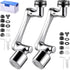 2 Pack 1440 Swivel Faucet Extender Sink Aerator 2 Mode Kitchen Bathroom Water Filter