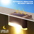 DenicMic 16 Pack 4000K Solar Deck Lights Outdoor Waterproof Warm White LED for Step Fence Patio Yard Stair Balcony