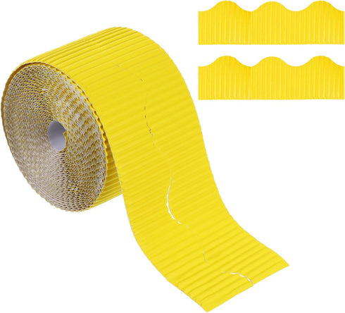 PATIKIL 3.9inch x 49.2ft Bulletin Board Border - Scalloped Trim Paper for Classroom Decor