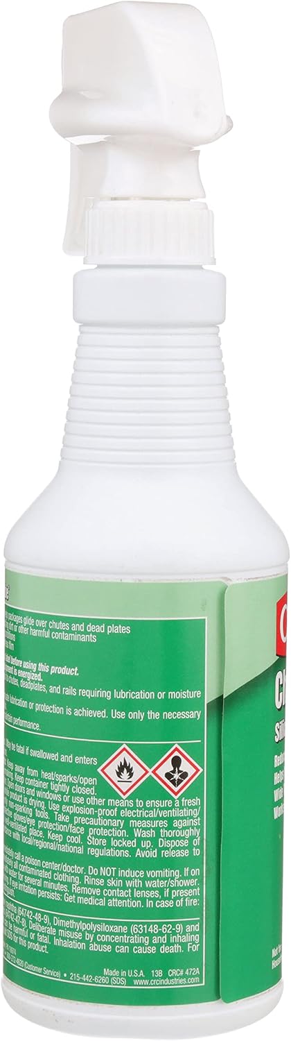 03220 15 Oz., Package CRC Chute Lube Lubricant FL Silicone Lubricant Spray for Handling Equipment