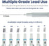 Pacific Arc Chromagraph Metal Mechanical Pencil, .5 mm Silver Barrel with Adjustable Pencil Grade for Drafting