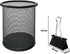 Large Black Binder Clips 1.6-Inch (24 Pack) - Big Paper Clamps for Office Supplies, 1.6-Inch/41mm Width, 0.7-Inch/18mm