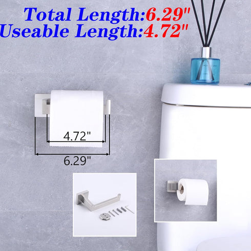 FG1605-LS GERZWY Toilet Paper Holder Paper Towel Dispenser Tissue Roll Hanger Wall Mounted Brushed Stainless Steel