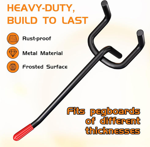 4in Pegboard Hooks, 50 Pcs for Hanging - Organizer Accessories for New Metal Peg Board Storage Tool