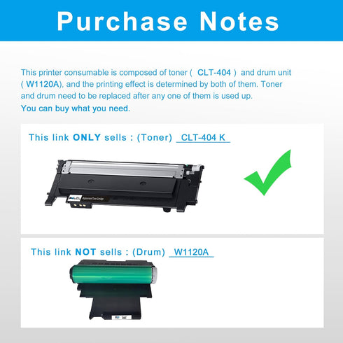 LCL Compatible Toner Cartridge Replacement for Samsung CLT-K404S for SL-C430 SL-C480 Series (1-Pack Black)