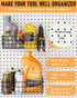INCLY 4 Pack Pegboard Baskets Bins Set, Square Style Black Metal Wire Basket for Peg Board Organizing Tools