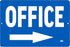 Rogue River Tactical Office Arrow Right Metal Tin Sign for Business Retail Store Home