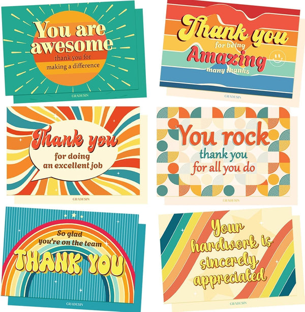 GRADESIN 96 Pack Employee Appreciation Thank you Cards for Coworkers with Envelopes