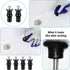 Xinjoduz 4 Set 10mm Stainless Steel Toilet Seat Bolts, Toilet Seat Screws Replacement Kit with Expanding Rubber Nuts