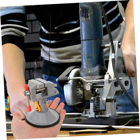 POPETPOP Professional Rotating Clamp Table Vise Durable Vise for Woodworking Metalworking and Repair Compact