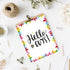 80 8.5 11 Whaline Sheets Colorful Crayon Border Stationery Paper Cute Letterhead Letter Writing Paper Single-Sided