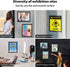 VAIIGO 8.5" 11" 2Pack) x Magnetic Self-Adhesive Display Frame, Double Sided Window Magnetic Sign Holder with Clear PVC