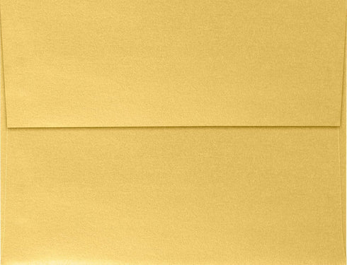 LUXPaper A4 Invitation Envelopes, Peel & Press, 4 1/4" x 6 1/4", Gold Metallic, 80lb. Text, 50 Qty