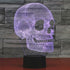 3D 7 Scary Skull Night Light Illusion Lamp, Colors Changing USB Touch Switch Table Lights, Bedroom Halloween Decoration