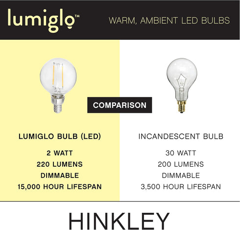 G16 E12 Bulb Hinkley Lumiglo Led Globe Clear