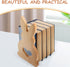 SHERCHPRY Wooden Bunny Bookends Retro Desk Accessories Animal Bookends for Desk and Shelf Organization Compact Wooden