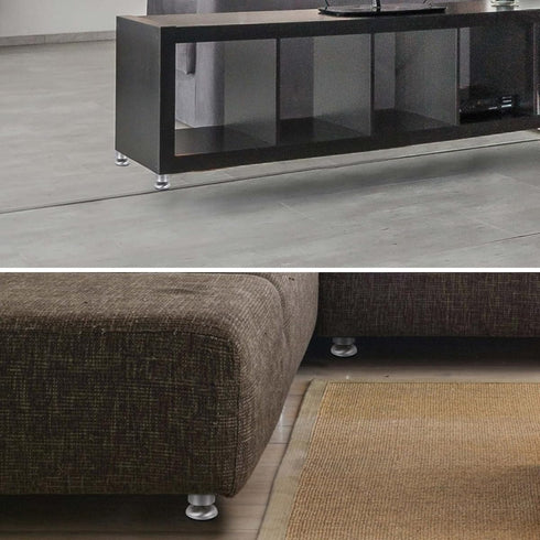 HJYCLFAZU 4Pcs 6cm 10cm 15cm 20cm 30cm Legs(12in/30cm) Adjustable Furniture Legs Stainless Steel Made, with Rubber