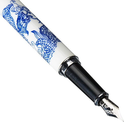 Jinhao 950 Blue and White Porcelain Dragon Medium Nib, 18kgp