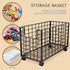 ETOYA 360 Rolling Wire Storage Basket, Metal Mesh Laundry Hamper Cart with Swivel Wheels, Multifunctional Mobile