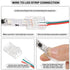 20 Pieces 3 Pin LED Light Connectors, Strip to Wire Quick Connector for 5050 LED RGB Strip Light