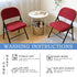 Daunkang 2Pcs Armless Set 1 Folding Chair Cover Stretch Split Office Computer Chairs Slipcovers Jacquard Foldable Desk