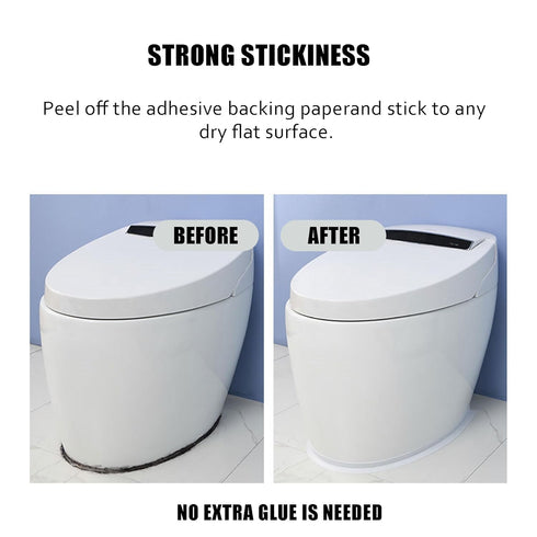 White Caulk Tape, Bath & Kitchen Self Adhesive Waterproof Caulking Tape, Toilet Caulk Strip, 4-Roll