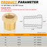 KOOTANS 4pcs Heavy Duty Brass Reducer Hex Bushing, 1/2 NPT Male to 3/8 NPT Female Thread Pipe Adapter