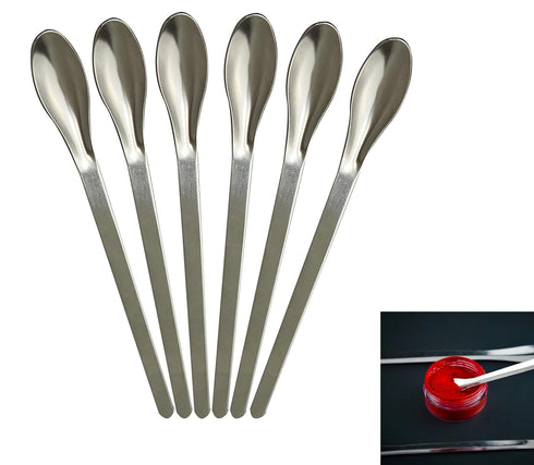 ZHUUO 1 Set Stainless Steel Miniature Laboratory Sampling Spoon, Spatula Combination Reagent Spoon, Lab Utensils (Pack