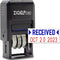 ZIGEL D50 Self Inking Date Stamp with Received, Blue/Red