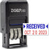 ZIGEL D50 Self Inking Date Stamp with Received, Blue/Red