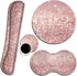 Ergonomic Mouse Pad with Wrist Support Set and Keyboard Wrist Rest for Laptop, Mac, Gaming, Office, Pink Glitter
