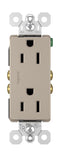 Legrand radiant 885TRNICC12 15 Amp Tamper Resistant Decorator Duplex Outlet, Nickel (1 Count)