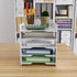 Natwind 5 Tiers Paper Organizer for Desk, White File Holder, Mail Letter Tray & Document Storage Rack