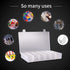 Yinpecly Component Storage Box, 143x100x30mm Plastic Organizer Container with 5 Grids for Electronic Components, Clear