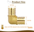 90 Degree 3/4" PEX Elbow, Durable Brass Crimp Fitting for Plumbing Repairs (5 Pack)
