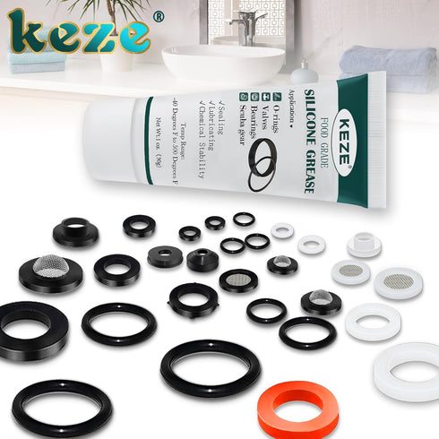 Silicone Grease Waterproof Food Grade Silicone Sealant Lubricant for Plumbers Valve Faucet O Rings, 1 oz 3-Pack
