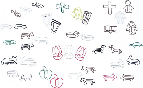 Tulip Flower Shaped Paper Clips, 100 Count Pink, Great for Collectors or Office Gift in Round Tin