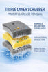 Generic 4 Pack Multipurpose Scrubber Sponge Curved Non Scratch Dish Scrubber Sponge, Ergonomic Easy Grip Kitchen Sponge