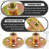 12pcs Round Base T-Nut, 3/8"-16 Carbon Steel Iron Plate Nut, Screw-in T Nuts for Furniture Hardware Accessories