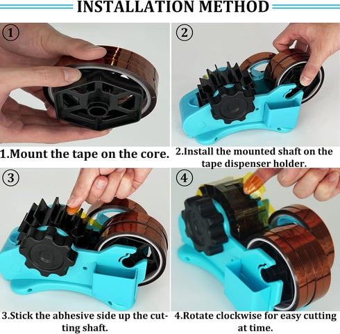 Blue Heat Tape Dispenser for Sublimation, Multiple Roll Cut Heat Tape Dispenser for PreCut 1.4'' Pieces