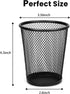 QYH Mesh Pencil Holder Metal Pen Cup Black for Desk 6 Packs by QYH