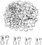 NBEADS 70 Pcs Ball Chain Pull Loop Connectors - Fit for 2.4mm/3mm/4.5mm/6mm Stainless Steel