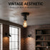 E26 E27 Bulb (Bulb Vintage Lamp Socket, Black Industrial Ceiling Light Holder, Surface Mount Edison Base for DIY