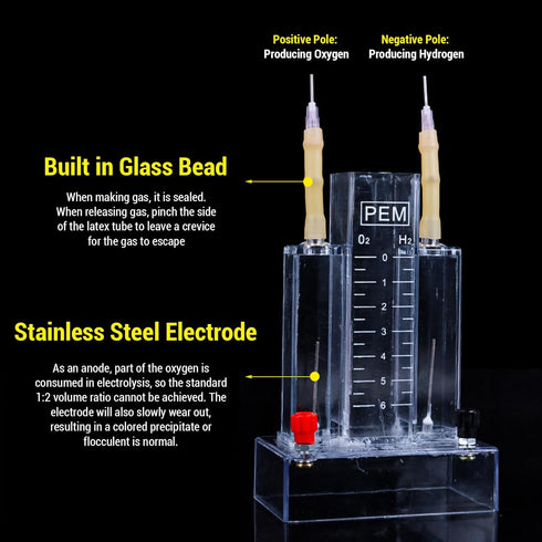 Sunicon PEM Water Electrolysis Demonstrator,Chemical Hydrogen Oxygen Generation Experiment Kit for Laboratory School