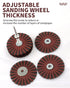 Rocaris 2 Pack Abrasive Flap Wheel - 120# Nylon Sanding Wheel Brush with 1/4 Inch Shank for Woodworking Polishing