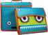 Case-It Monsters The Sidekick Zipper Binder, 5 Color Tabbed Expanding File, Aqua