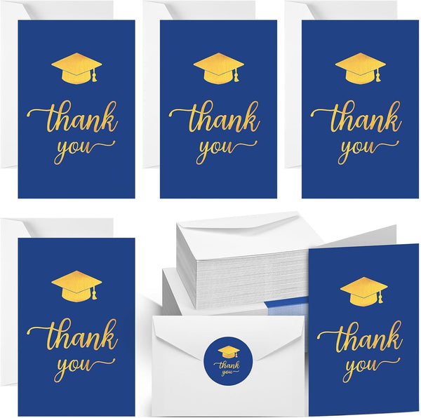 Motiskyy 50pack/150 Pcs Graduation Thank You Cards with Envelopes End of Year Graduation